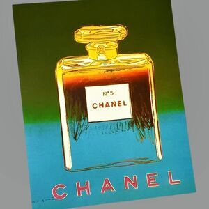 CHANEL No.5 Gold Green Blue Andy Warhol Pop Art Print